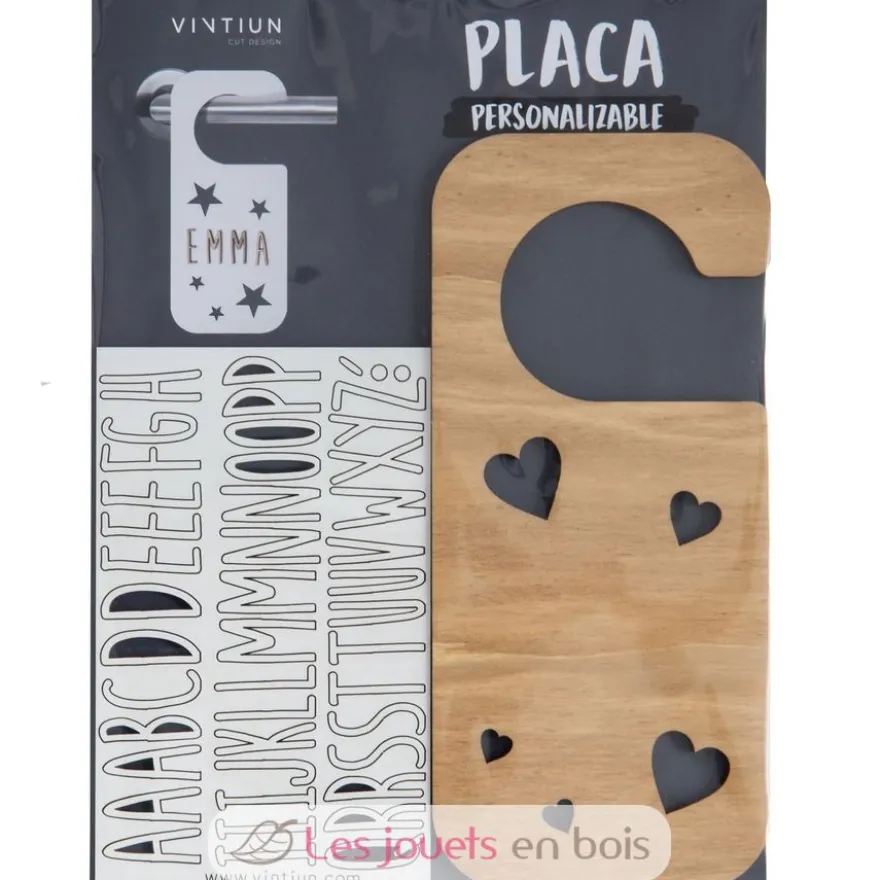Accroche-porte personnalisable - Cœurs - Vintiun