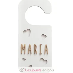 Accroche-porte personnalisable - Cœurs blanc - Vintiun
