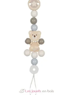 Accroche-tétine en bois ourson - Goki