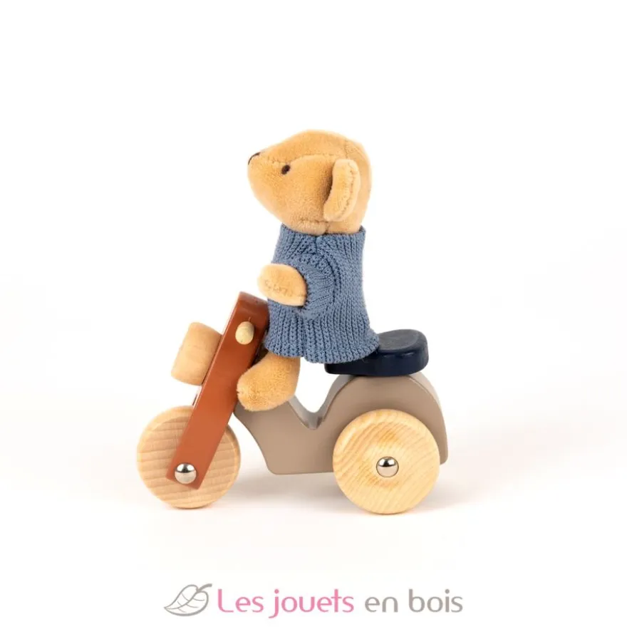 Alexis l'ours sur son scooter en bois - Egmont Toys