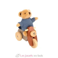 Alexis l'ours sur son scooter en bois - Egmont Toys