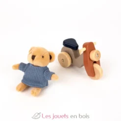 Alexis l'ours sur son scooter en bois - Egmont Toys