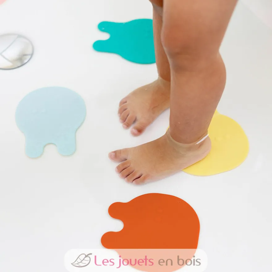 Antidérapants de bain Grippi Méduses 16 pcs multicolore - Quut
