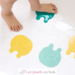 Antidérapants de bain Grippi Méduses 8 pcs jaune menthe - Quut
