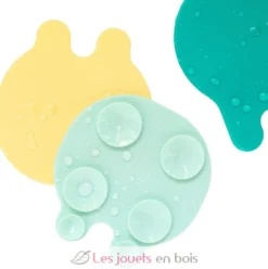 Antidérapants de bain Grippi Méduses 8 pcs jaune menthe - Quut