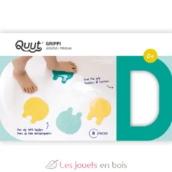 Antidérapants de bain Grippi Méduses 8 pcs jaune menthe - Quut