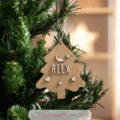 Arbre de Noël personnalisable bois naturel - Vintiun