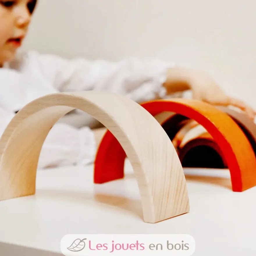 Arc-en-ciel empilable naturel - Bigjigs Toys