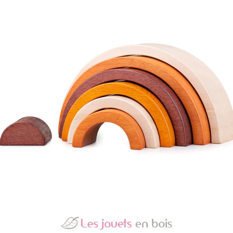 Arc-en-ciel empilable naturel - Bigjigs Toys