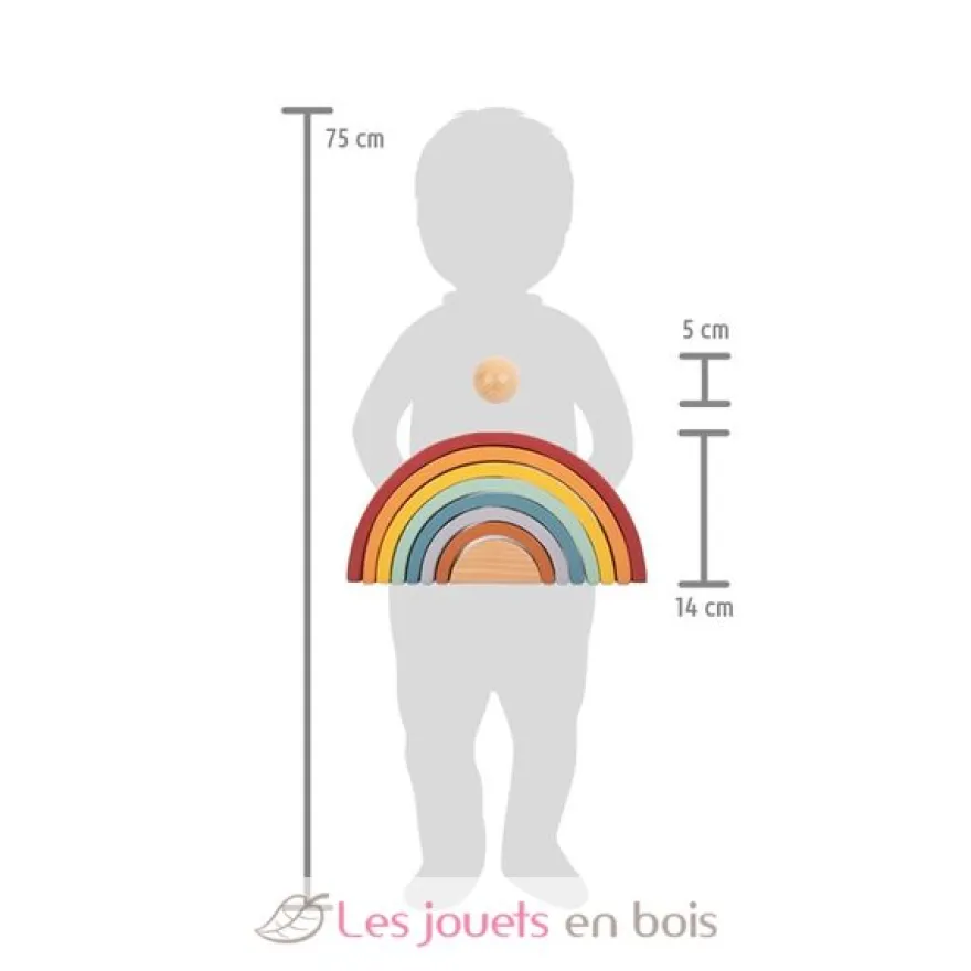 Arc-en-ciel en bois Safari multicolore Small Foot Compagny
