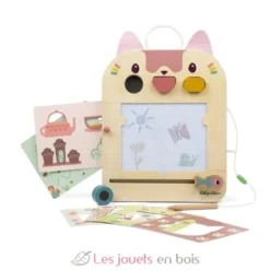 Ardoise magique en bois Jeanne le chat - Lilliputiens