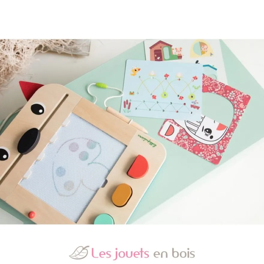 Ardoise magique en bois Louis le loup - Lilliputiens