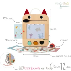 Ardoise magique en bois Louis le loup - Lilliputiens