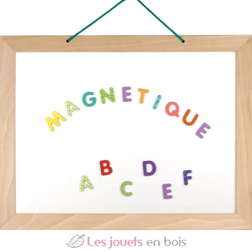 Ardoise réversible en bois à suspendre - Dès 3 ans - Jeujura