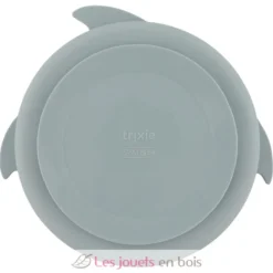 Assiette à compartiments en silicone Mr Shark - Trixie