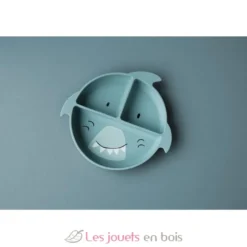 Assiette à compartiments en silicone Mr Shark - Trixie