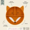 Assiette à compartiments en silicone Mr Fox - Trixie