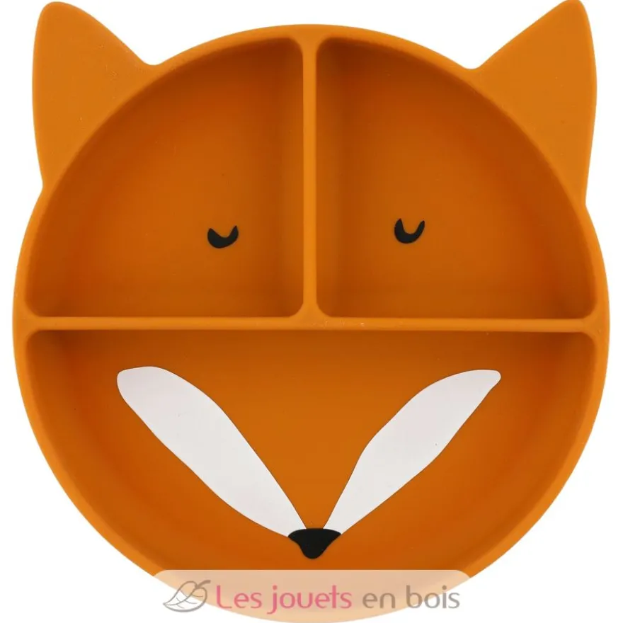 Assiette à compartiments en silicone Mr Fox - Trixie