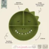 Assiette à compartiments en silicone Mr Dino - Trixie