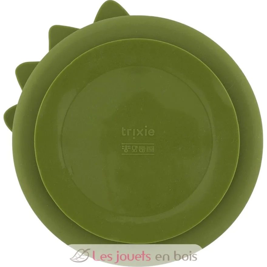 Assiette à compartiments en silicone Mr Dino - Trixie
