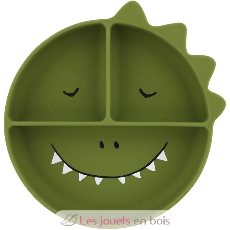 Assiette à compartiments en silicone Mr Dino - Trixie
