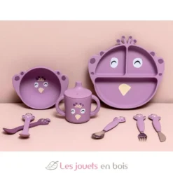 Assiette à compartiments en silicone Mrs Peacock - Trixie