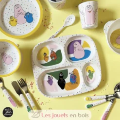 Assiette plateau à compartiments Barbapapa multicolore - Petit Jour