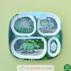 Assiette plateau à compartiments dinosaures - Petit Jour