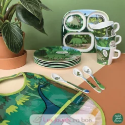 Assiette plateau à compartiments dinosaures - Petit Jour
