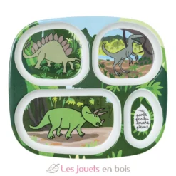 Assiette plateau à compartiments dinosaures - Petit Jour