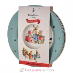 4 Assiettes Pierre Lapin Noël 20 cm - Petit Jour