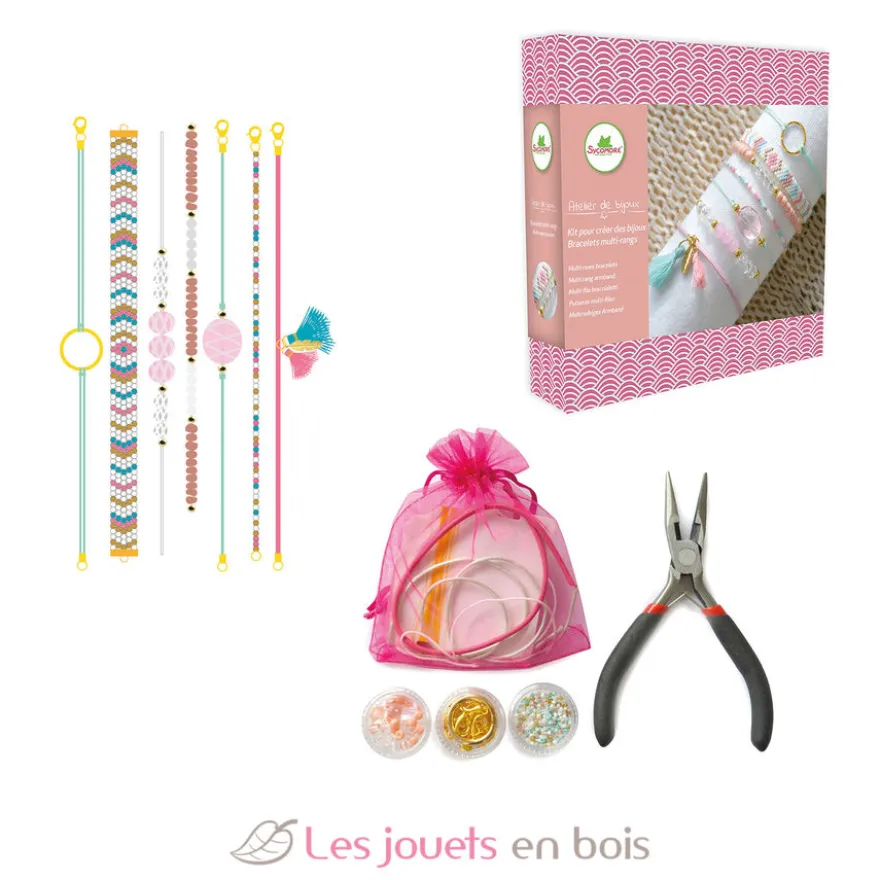 Atelier de bijoux - Bracelets multirangs Art Déco - Dès 12 ans - Sycomore