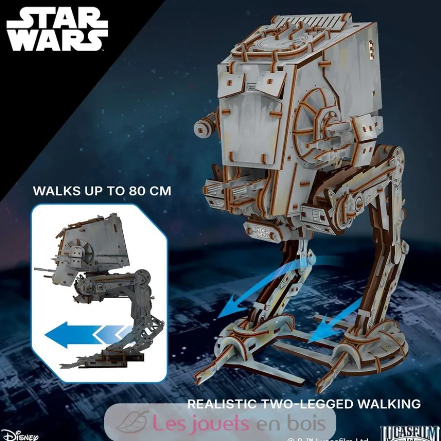 AT-ST Walker Star Wars - Puzzle 3D mécanique en bois - Ugears