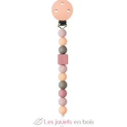 Attache tétine silicone pêche - Nattou
