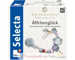 Attache-tétine Singe rose - Selecta