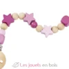 Attache-tétine étoiles rose - Selecta