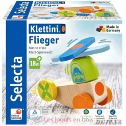Avion en bois, velcro 5 pcs - Selecta