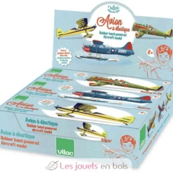 Avion à élastique bleu - Vilac