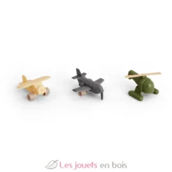 3 avions en bioplastique 7 cm - Viking Toys
