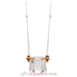 Balançoire pour bébé en bois et tissu Blanc - Solvej Swings