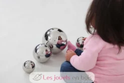 4 Balles réfléchissantes argentées - TickiT