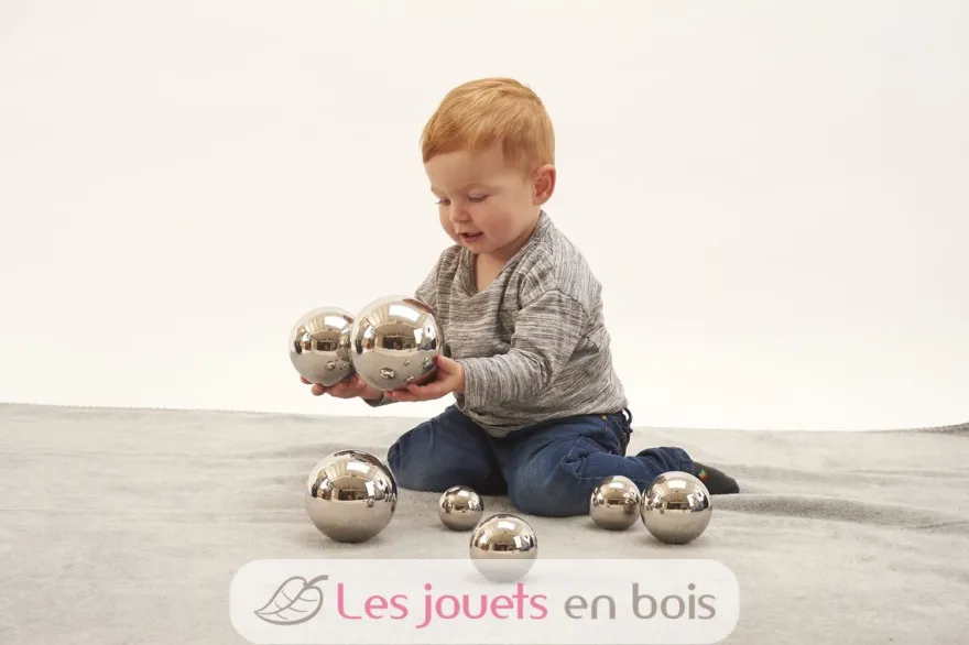 Balles sonores réfléchissantes argentées - TickiT