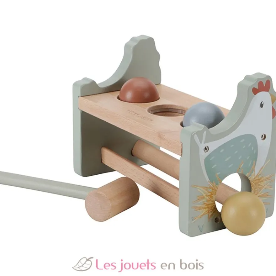 Banc à marteler en bois Little Farm - Little Dutch