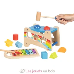Banc à marteler et encastrer avec xylophone - Goki
