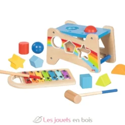 Banc à marteler et encastrer avec xylophone - Goki