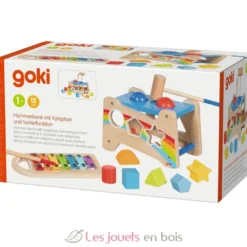 Banc à marteler et encastrer avec xylophone - Goki