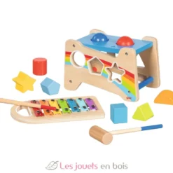 Banc à marteler et encastrer avec xylophone - Goki