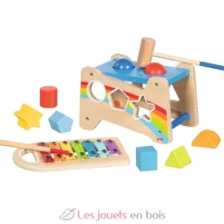 Banc à marteler et encastrer avec xylophone - Goki