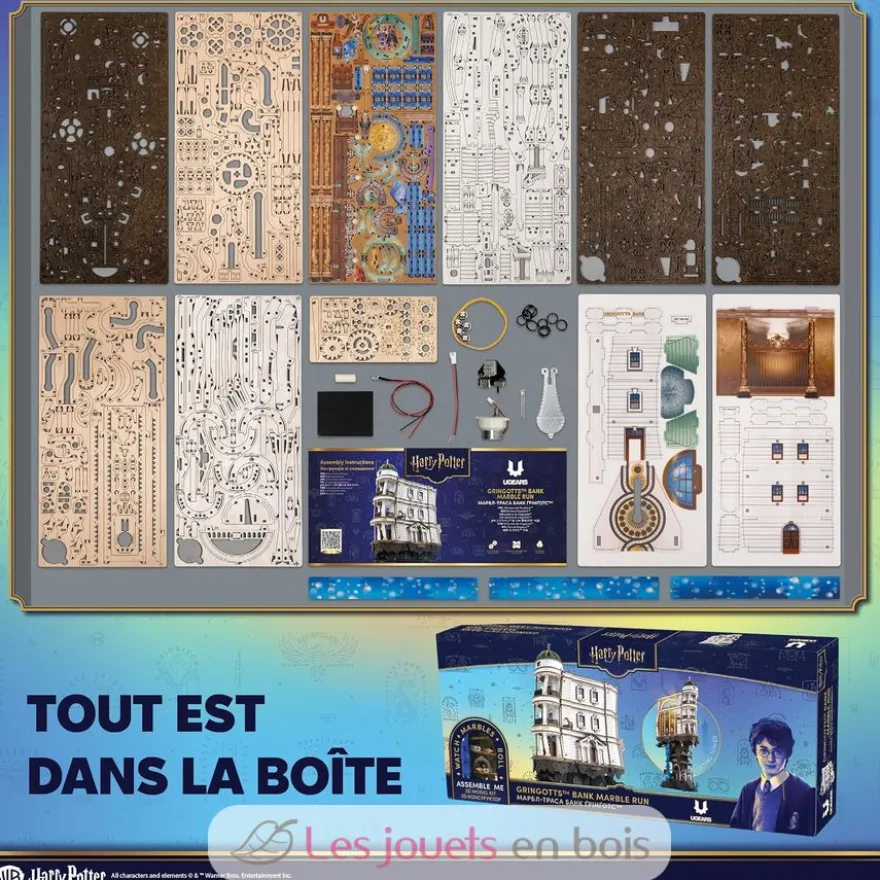 Banque des sorciers Gringotts Harry Potter - Puzzle 3D mécanique en bois - Ugears