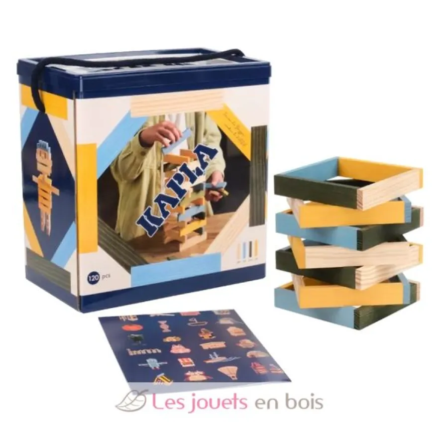 Baril Kapla 120 Bleu Jaune Vert - Kapla